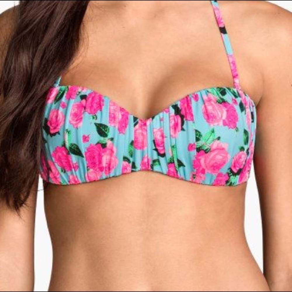 H&M Rose Print Bikini Bra